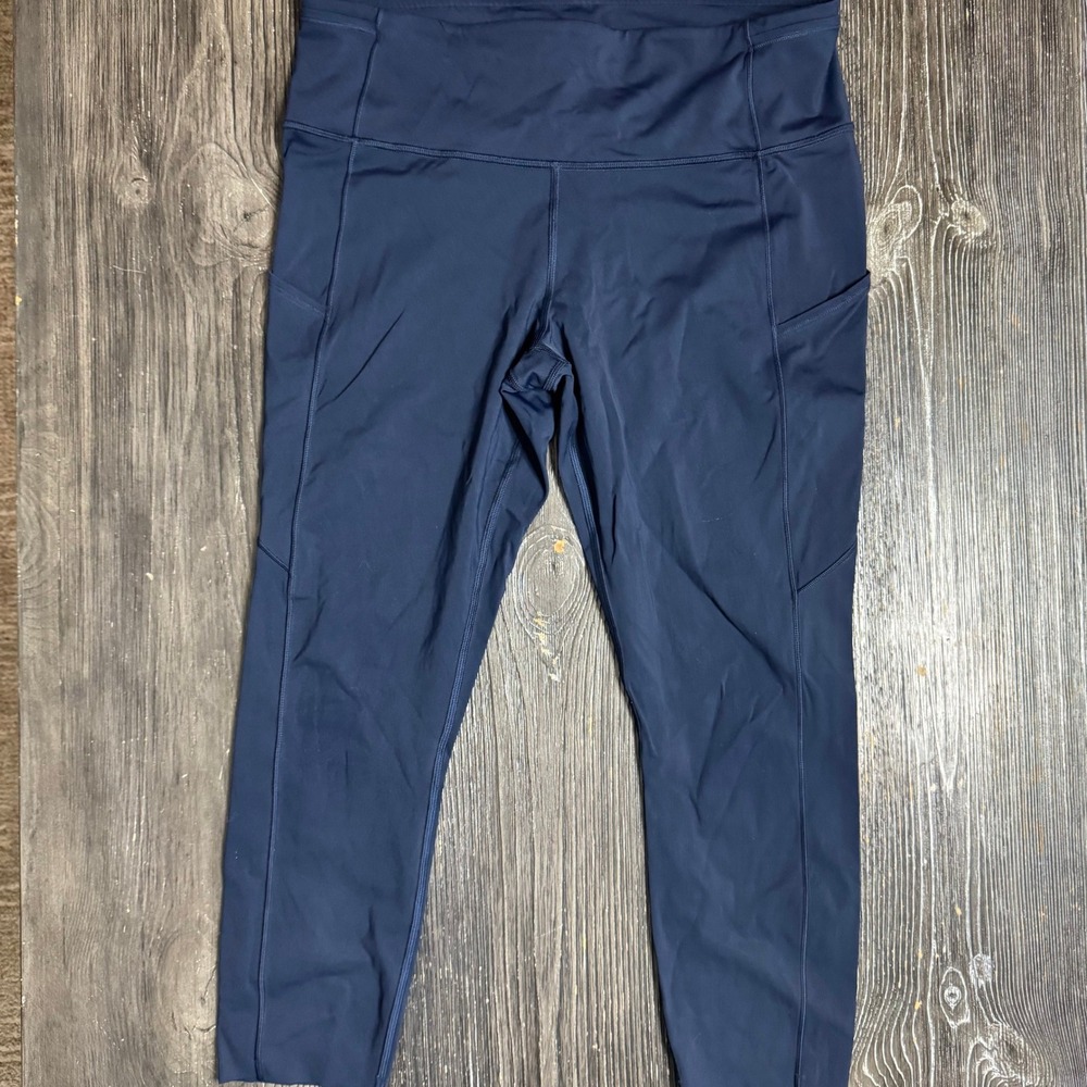 Lululemon Fast and Free High-Rise Crop 23" Leggings Navy Size 12